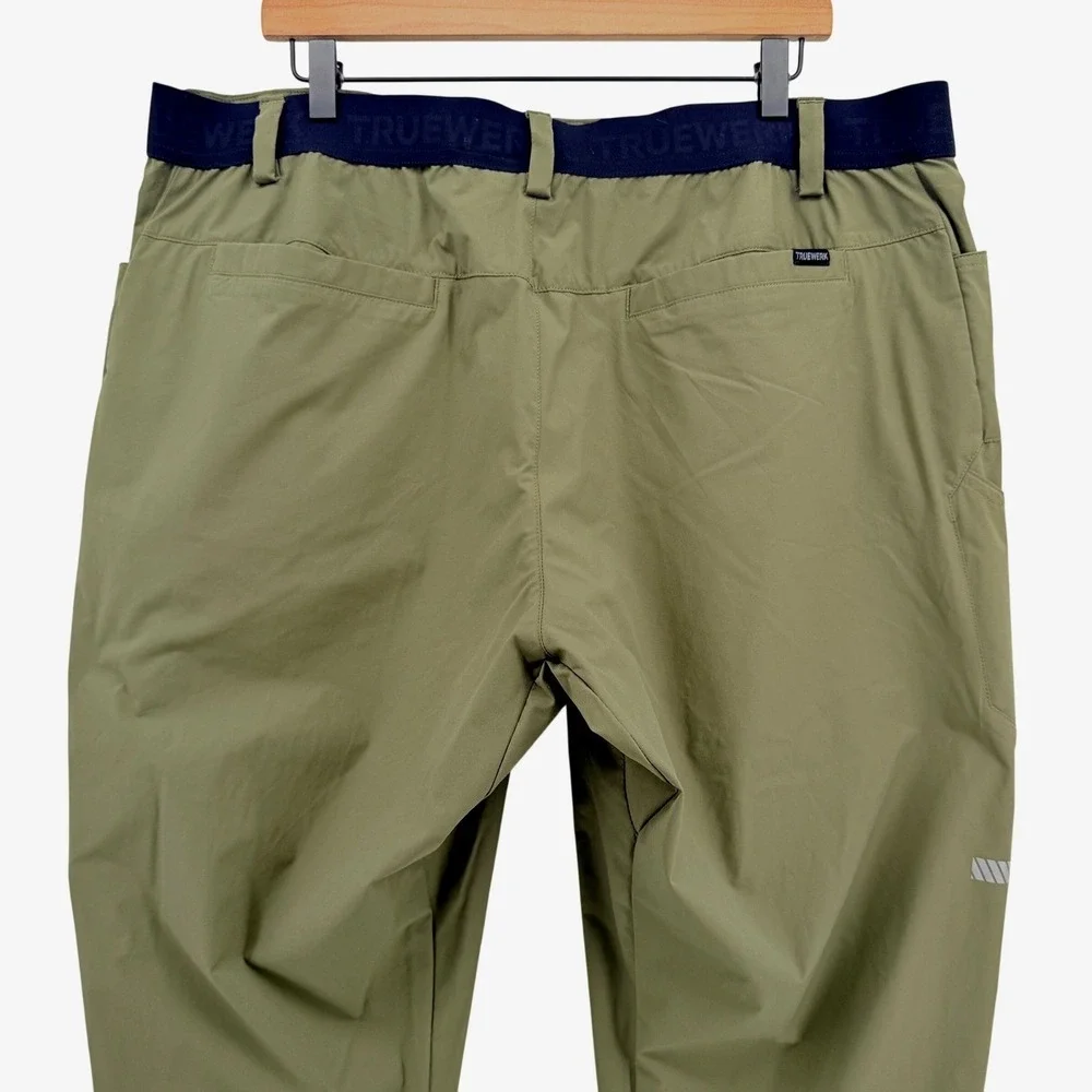 Truewerk Cloud Pant Mens 2XL Olive Green Lightweight Stretch Technical Workwear
